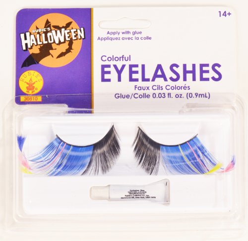 Rubies Colorful Eyelashes and Adhesive