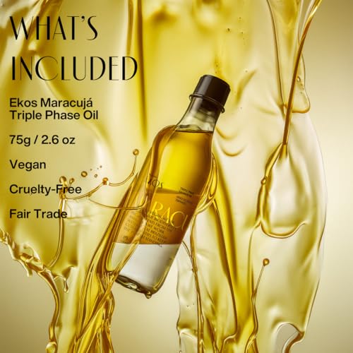 NATURA - Ekos Maracujá Triple Phase Shower Oil - Calming In-Shower or Bath Oil - Scented - Skin Moisturizer - Vegan Skin Care - Brazilian Beauty Secrets - Self Care - 6.7 fl oz (200ml)