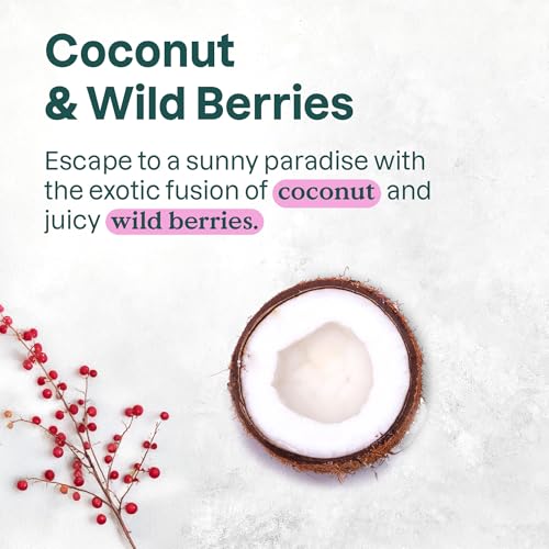 ATTITUDE Bubble Bath, EWG Verified, Plant and Mineral-Based, Dermatologically Tested, Vegan Body Care Products, Coconut & Wild Berries, 16 Fl Oz