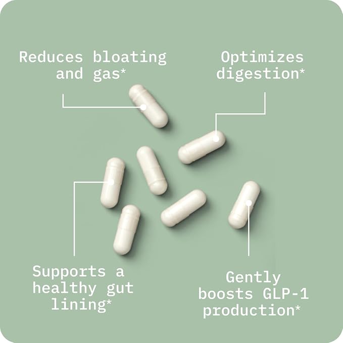 BodyBio Butyrate Supplement - Postbiotic for Gut Microbiome Health, Digestion and Regulation Support - Butyric Acid with Calcium Magnesium - 100 Capsules