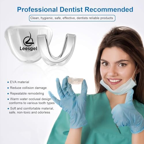 4 Pack Kids Mouth Guard for Grinding Teeth & Clenching, Eliminates TMJ, Stops Bruxism, Athletic Night & Sport Guard (Kid Size)