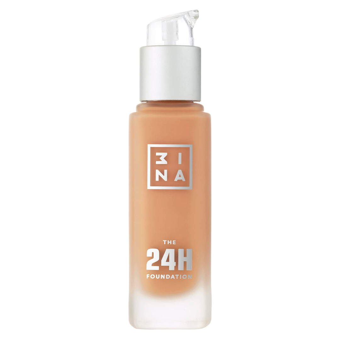 3Ina The 24H Foundation 641-24H Long-Wearing Formula - Medium To High Buildable Coverage - Smooth Matte Finish - Expanded Shade