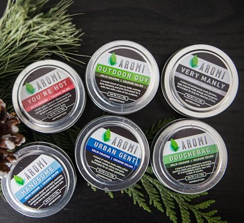 Aromi Solid Cologne for Men | Woodsy, Earthy Fragrance, Spruce, Cedar, Pine Scent, Vegan, Father's Day Gift, Alcohol-Free (Outdoor Guy)