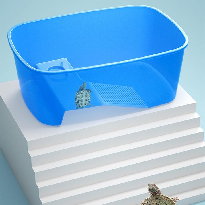 Reptiles Habitat Turtles Tanks Terrarium Starter Kits with Basking Platform Swimming Pool and Feeding Dish
