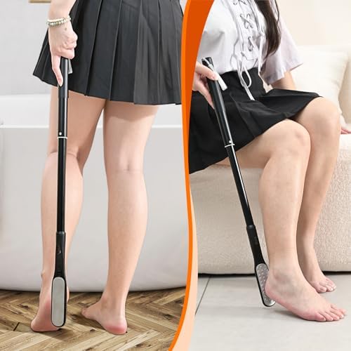 Toe Gap Cleaning Brush, 18.82"-25.98" Telescopic Toe Cleaning Brush Long Handle, Toe Scrubber for Deep Cleaning and Exfoliating for Women and Men, Elderly