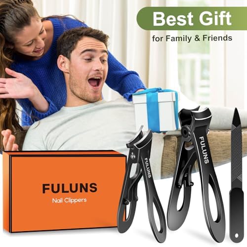 Toenail Clippers for Men Thick Nails,Slanted Curved Ingrown Nail Clippers for Seniors Heavy Duty Toe Nail Clippers with Wide Jaw Opening Fingernail Clippers Nail Cutter with Long Handle for Women
