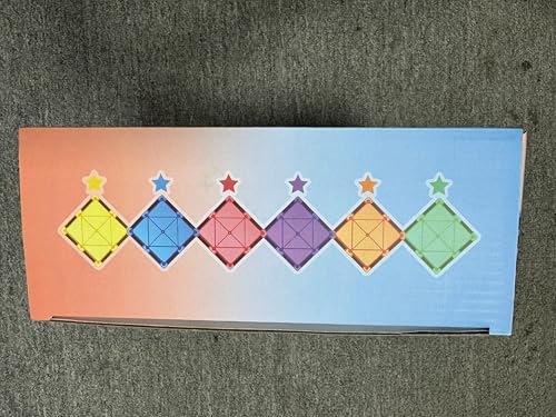 100PCS Magnetic Tiles STEM Building Toys Set with 2 Cars, Sensory Stacking Magnetic Blocks for Toddlers & Kids, Ideal for Preschool Montessori Toys Christmas Birthday Gifts for Boys & Girls Ages 3+