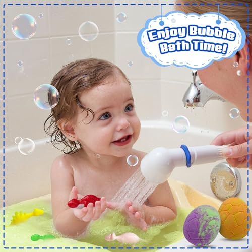 Easter Egg Bath Bombs for Kids with Surprise Inside, 12 Pack Kids Bath Bombs Gift Set for Easter Basket Stuffers, Dino Egg Bath Bomb Kit Fillers Bubble Bath Dinosaur Bath for Boys Girls Birthday