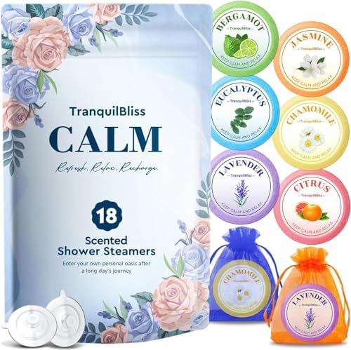 Shower Steamers, 18 PCS Set, Self Care Relaxation Shower Tablets with Shea Butter, Shower Bombs, Christmas Gift Ideas for Mother's Day, Women, Wife