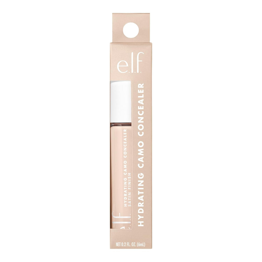 e.l.f. Hydrating Camo Concealer | Full-Coverage Satin Finish | Vegan, Medium Golden