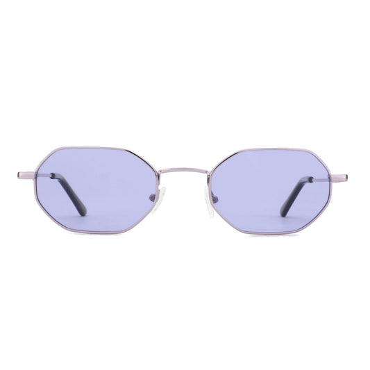 ZENOTTIC Small Octagonal Polarized Sunglasses for Women Men Hippie Metal Frame Retro Rectangle Sun Glasses