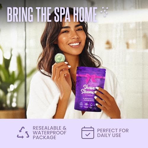 Cleverfy Shower Steamers Aromatherapy for Women and Men – Self-Care Shower Bombs for Stress Relief and Relaxation – 12 Tablets