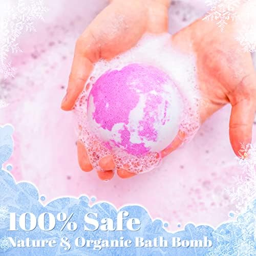 Kids Bath Bombs for Girls with Surprise Toys Inside, 8 Pack Natural Bath Bombs Handmade Spa Bath Fizzies with Jewelry Set Birthday Christmas Gift