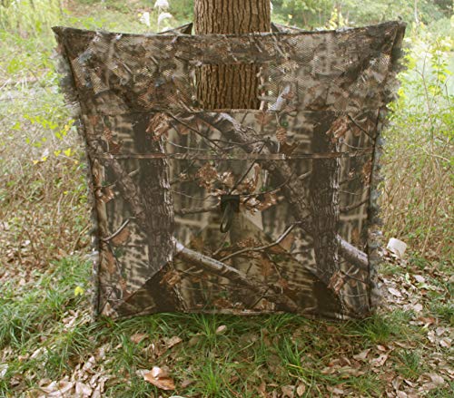 AUSCAMOTEK Leafy Hunting Blind Portable Ground Blind, Quick Setup Lightweight Deer Blind Camouflage Tent Brown