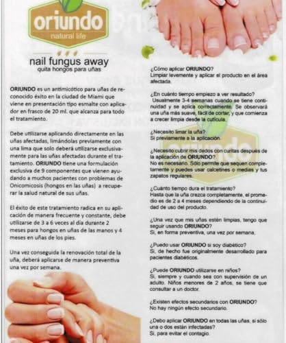 Oriundo Natural Treatment for Nails./ Natural producto para unas., 0.5 Fl Oz (Pack of 1), clear