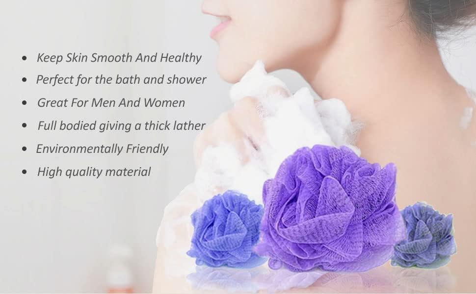 20 Small Full Bodied Quality Bath or Shower Sponge Loofahs Pouf Mesh Assorted Colors Wholesale Bulk Lot
