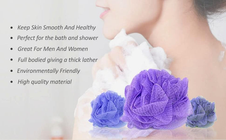 20 Small Full Bodied Quality Bath or Shower Sponge Loofahs Pouf Mesh Assorted Colors Wholesale Bulk Lot