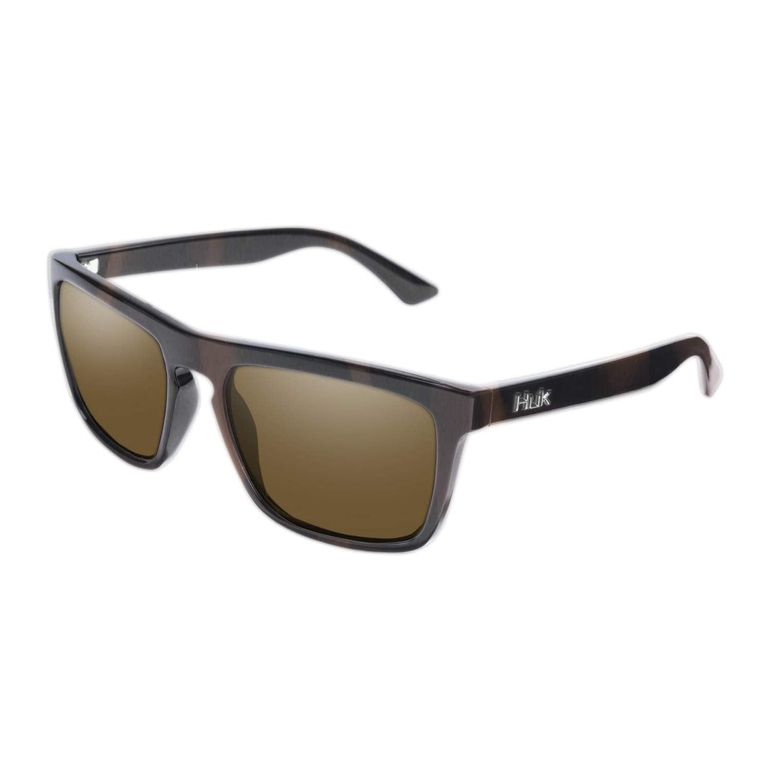 HUK, Polarized Lens Eyewear with Performance Frames, Fishing, Sports & Outdoors Sunglasses, (Siwash) Brown/Tort, Medium