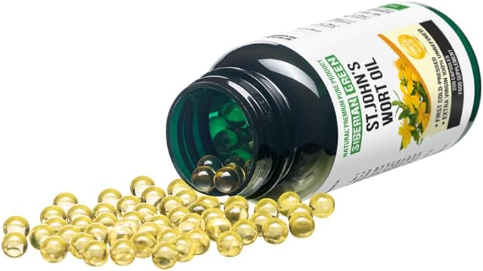 St.John's Wort Oil Capsules 200 Softgels Wild Harvested Siberia Altai Cold Pressed Unrefined