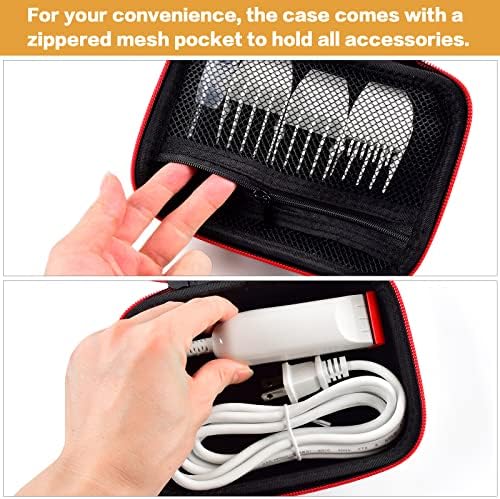 ALLPRIMO Case Compatible with Wahl Professional Peanut Classic Clipper Trimmer #8685 8655 8655-200 8633 8081 8035. Hair Clipper Organizer Holder for Attachment Comb, Oil,Blade Guard(Box Only)-Black