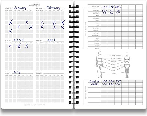 Fitness Log Book & Workout Planner - Designed by Experts Gym Notebook, Workout Tracker, Exercise Journal for Men Women