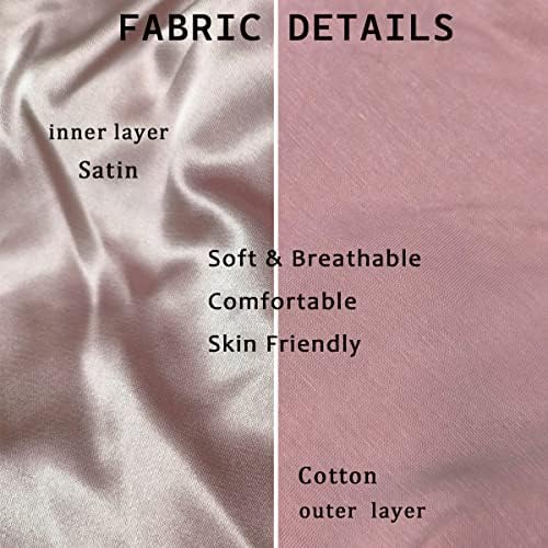 Belsen Satin Bonnet Silk Bonnet Sleep Cap Satin Lined Slouchy Beanie Night Sleeping Hat - Adjustable for Curly Hair