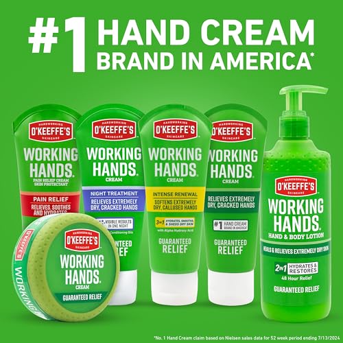 O'Keeffe's Working Hands Intense Renewal Hand Cream, 3 oz Tube (Pack of 1) - Softens and Smooths Extremely Callused, Dry Hands