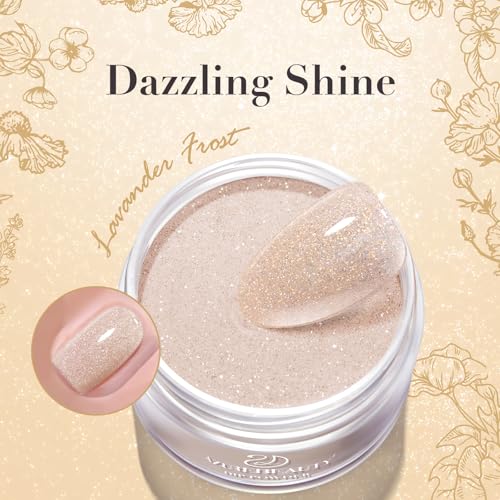 AZUREBEAUTY Nude Nail Dip Powder Colors 28g/1oz Dipping Powder Glitter 2X Shining Glitter French Art Starter Manicure Beginner DIY Salon Home Gift Long Lasting Dip Nail Powder