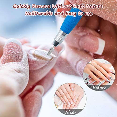 3 Pieces Tapered Barrel Carbide Nail Drill Bit, 3 Sizes Carbide Nail Drill Bit Acrylic File Cuticle, Art Tools for Gel Manicure Pedicure(XF, F, M,Silver)