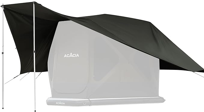 ACACIA Canopy XL for Space Acacia Camping System, PU2000 Waterproof Camping Tarp for 4 Season Camping, UPF50+ Sunproof Tent Tarp with 4 Telescoping Poles, Carry Bag, Summer Night