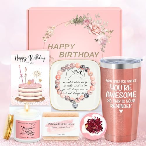 Birthday Gifts for Women Happy Birthday Gifts Basket for Women Best Friend Birthday Gifts for Women Friendship Birthday Presents for Women Birthday gifts Ideas Box for Woman Sister Her Coworker Bestie