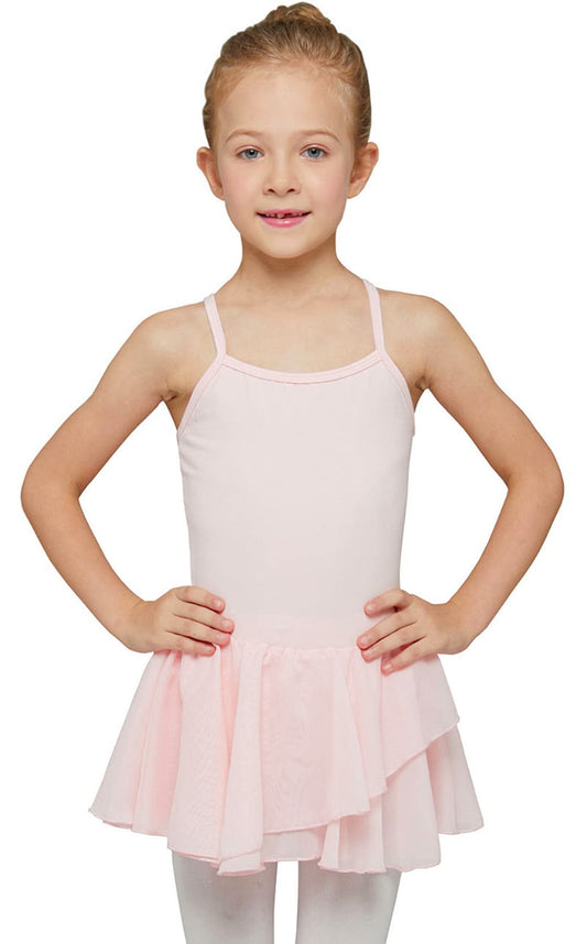 MdnMd Leotard for Girls Kids Dance Ballet Outfit Costume Gymnastic Ballerina Dress Tutu (Ballet Pink, Age 6-8)