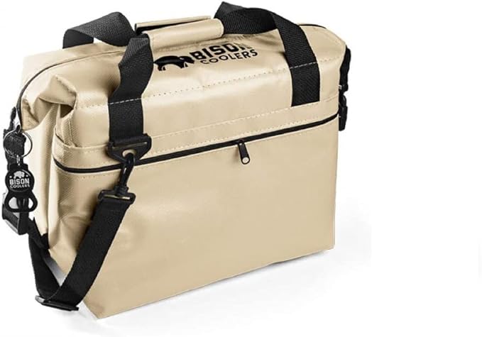Bison Coolers Softpak Series, Made in USA, Soft Cooler Bag Insulated Leak Proof for Beach, Travel, Camping, Picnic, Car, Trips, 24+ Hour Ice Retention