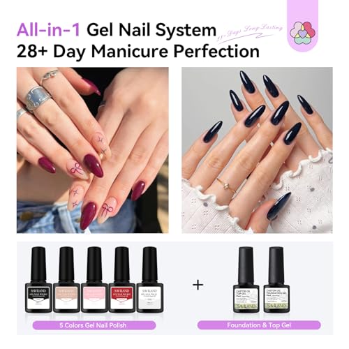 SAVILAND Essentials Acrylic Nail Kit: All-In-1 Nails Kit Acrylic Set with 88W Nail Lamp EMA Monomer Gel Nail Polish Nail Drill Cuticle Remover Home DIY Starter