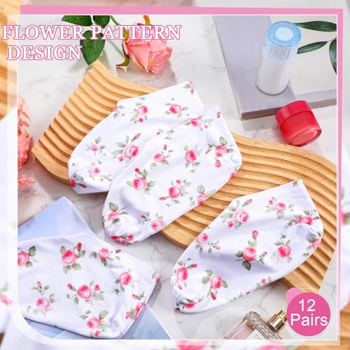 12 Pairs Moisturizing Socks Overnight for Dry Feet Spa Lotion Sleeping Socks Cosmetic Moisturizing Dry Feet Healing Care for Cracked Skin Women Men