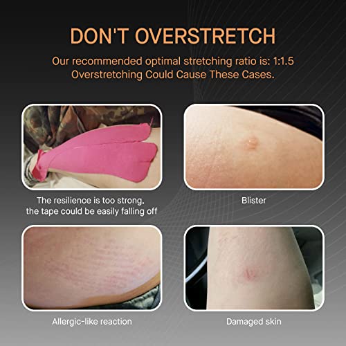 OK TAPE Basic Original Cotton Kinesiology Tape (2 Pack), Elastic Water Resistant Therapeutic Athletic Tape, Latex Free, Pain Relief, Injury Recovery, Uncut K Tape 2in×16.4ft - Beige