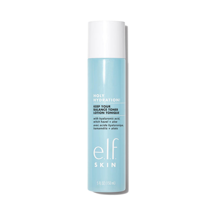 e.l.f. Keep Your Balance Toner, Gentle, Refreshing, Removes Makeup & Impurities, Hydrates, Cleanses, Soothes, Infused with Hyaluronic Acid, Witch Hazel and Aloe, 5.07 Fl Oz