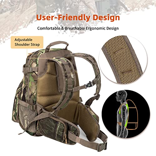 BLISSWILL Hunting Backpack Outdoor Gear Hunting Daypack for Rifle Bow Gun Hunting Gifts for Men