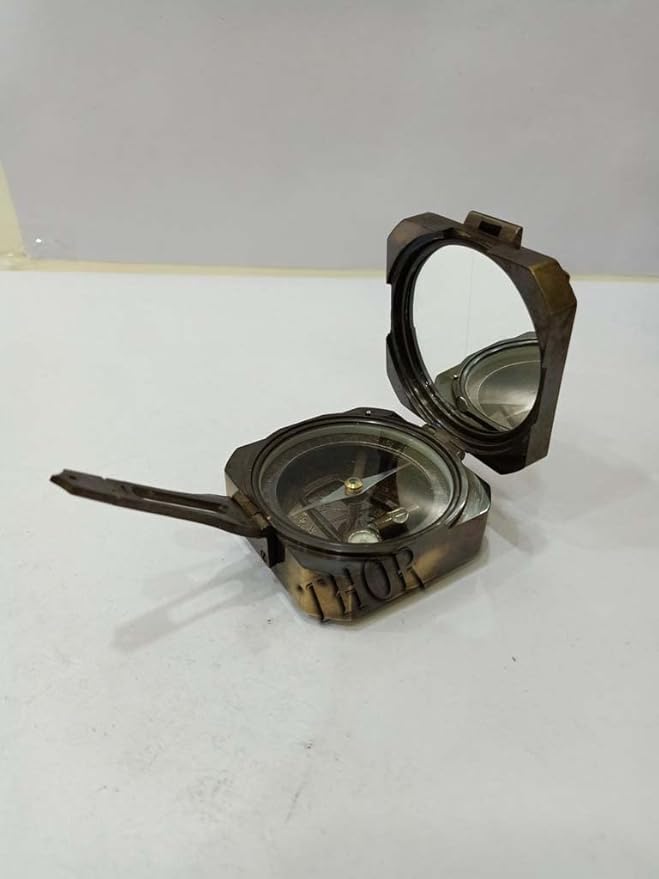 Antique Compass Solid Brass Heavy Compass Vintage Style Brass Compass Compass 3 Inch Nautical Compass Bronze Compass Professional Outdoor Compass Collectibles Compass Gift Item