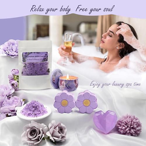 Birthday Gifts for Women, Get Well Gift Basket for Teacher Mom Best Friend Sister Wife, Self Care Package Home Spa Bath Set Present, Anniversary Gift Ideas, Bridal Shower Gifts