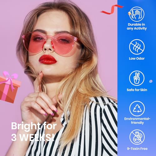 beetles Gel Polish Nail Art Gel Liner Nail Polish Set- 20 Colors Liner Gel Polish Pink Blue White Red Brown Glitter Gel Nail polish Soak Off UV Gel Built Thin Nail Brush in Bottle Gifts for Women