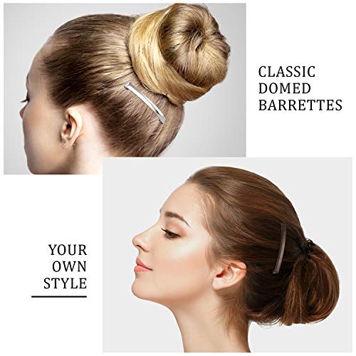 30 Pieces Open Center Metal Barrettes Anti-slip Metal Hair Clip for Women, Assorted Colors