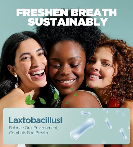 15X Power Clean Natural Toothpaste Tablets with Malic Acid, Lactobacilltis Travel Toothpastes for Fresh Breath, Fluoride Free Toothpaste to Remineralize Sensitive Teeth, 62 Tablets, Peppermint