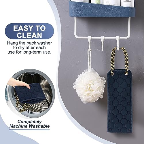 Exfoliating Back Scrubber with Handles, 39 Inch Double-Sided Back Exfoliator Body Scrub Towel, Exfoliating Washcloth Bath Tool for Use in Shower, Back Washer to Deep Clean Your Skin for Men & Women