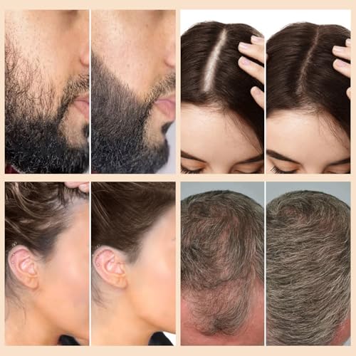 Hair Thickening Fibers&Pump Applicator Set Professional Hair Styling Set- Hair Fibers Barber Enhancement Spray for Mens Hair&Beard- Hairline Enhancer & Volumizing Spray Barber Enhancement Card (Black)