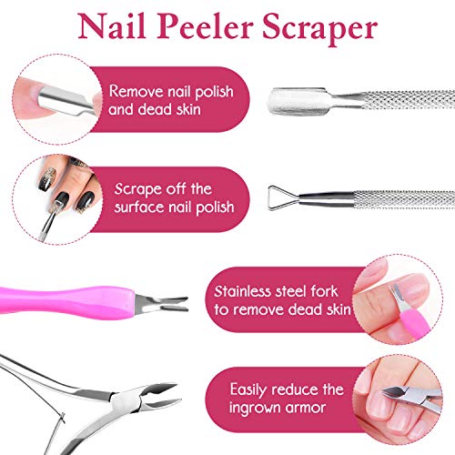 Gel Polish Remover Kit, Anezus 1045pcs Gel Nail Polish Remover Tools with Nail Clips, Nail Wipes, Cuticle Pusher and Cutter, Nail Buffer and Files for Acetone Acrylic Nail Remover