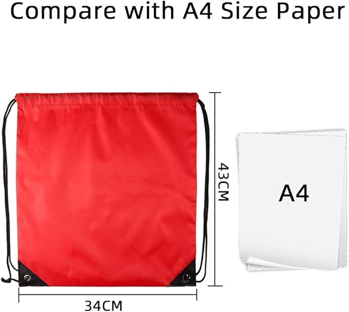 GoodtoU Drawstring Backpacks Bulk String Bags - Red Drawstring Bags Party Favors for Adults 16 Pcs