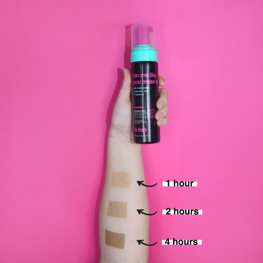 Dark Self Tanner Mousse | 1-Hour Express Bronzing Foam for Face & Body