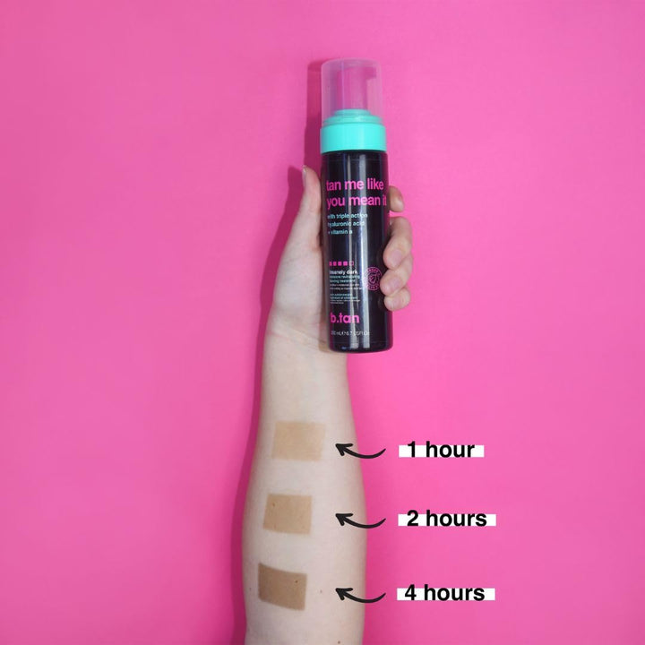 Dark Self Tanner Mousse | 1-Hour Express Bronzing Foam for Face & Body