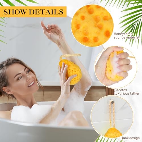 36 Pcs Bath Sponge Deep Cleansing Body Loofah Gentle and Deep Exfoliating Body Scrubber Bath Accessories Men Women Baby Sponge for Bathing Shower (Classic Color)